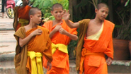 Monks at Luang Prabang Monks at Luang Prabang