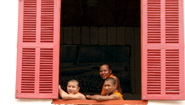 Monks in Vientiane Monks in Vientiane