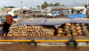 Floating market Mekong River Vietnam Floating market Mekong River Vietnam