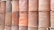 A wall made of broken vases in Tho Ha Village A wall made of broken vases in Tho Ha Village