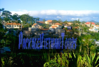 Panoramic view of Dalat Vietnam Panoramic view of Dalat Vietnam