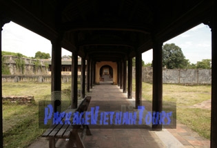 Walkway connecting different buildings inside Hue Royal Citadel Walkway connecting different buildings inside Hue Royal Citadel