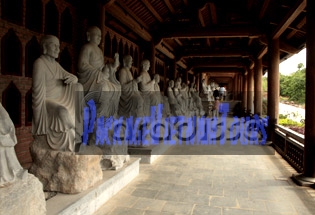 Arhat corridor at Bai Dinh Pagoda