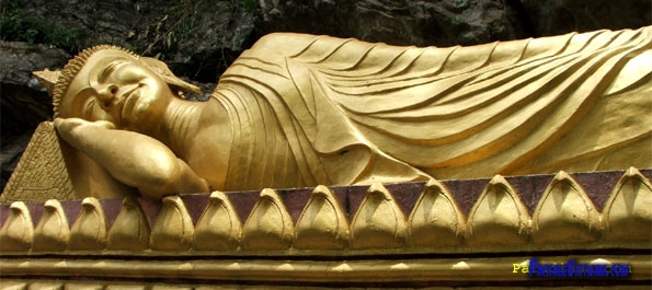 Reclining Buddha in Luang Prabang Reclining Buddha in Luang Prabang