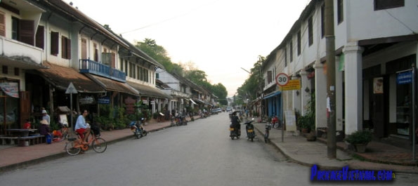 A street of Luang Prabang A street of Luang Prabang